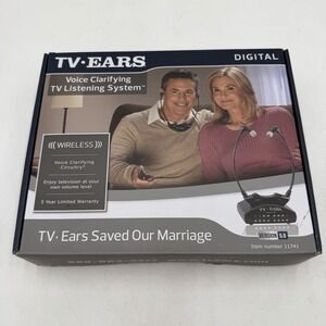 TV Ears Digital Wireless TV Listening System Voice Clarifying Infrared 11741